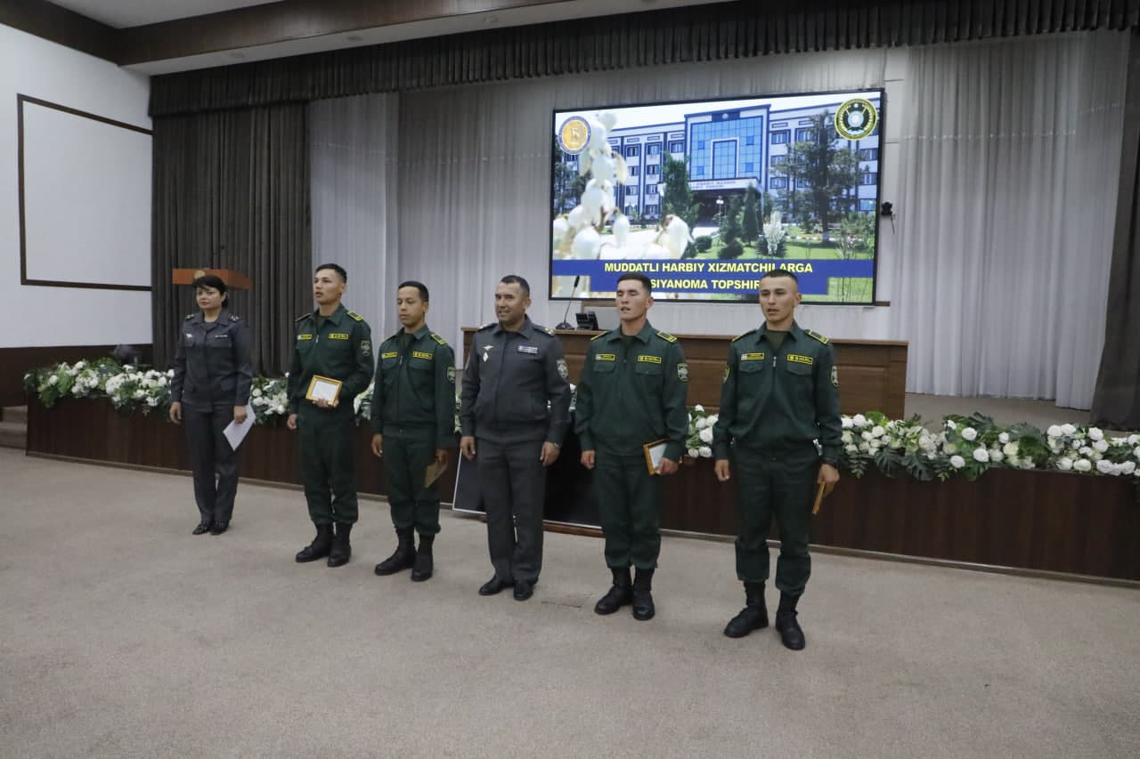 Harbiy xizmatchilarga imtiyozli tavsiyanomalar topshirildi