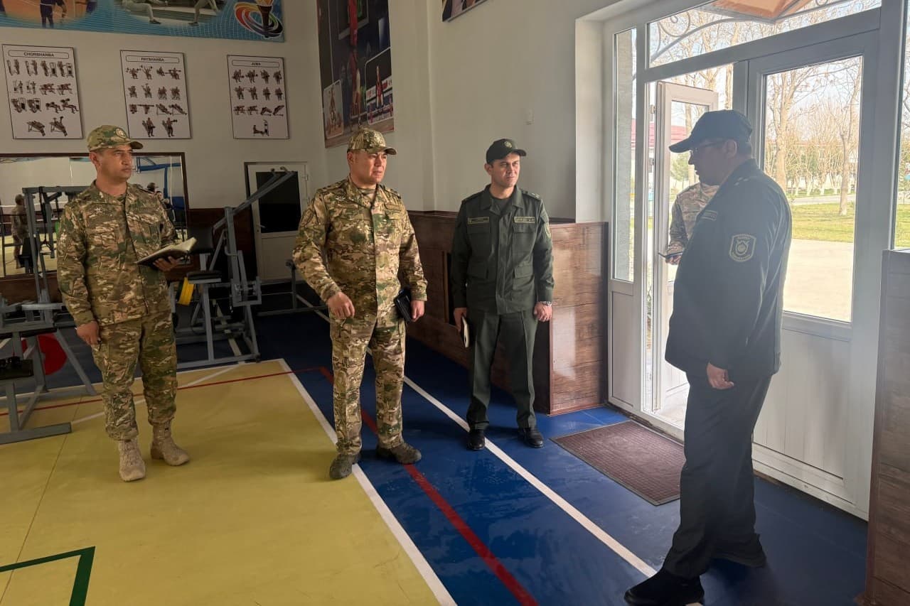 Navoiy viloyatida joylashgan harbiy qismlaridan birida oʻrganishlar olib borildi