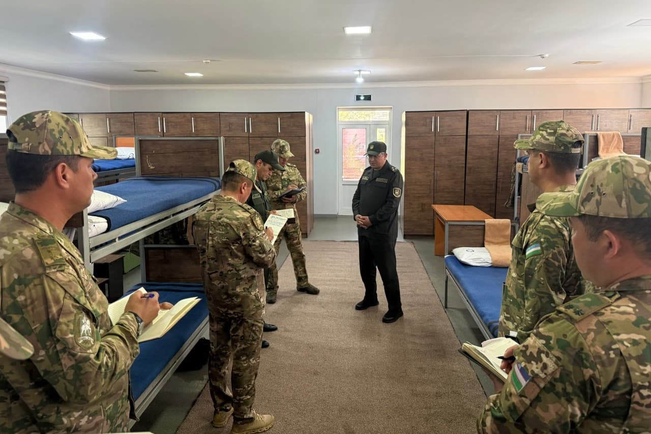 Navoiy viloyatida joylashgan harbiy qismlaridan birida oʻrganishlar olib borildi