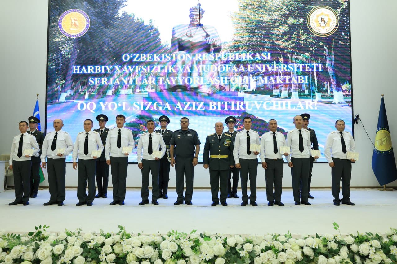 Serjantlar tayyorlash oliy maktabida navbatdagi bitiruv tantanasi o‘tkazildi