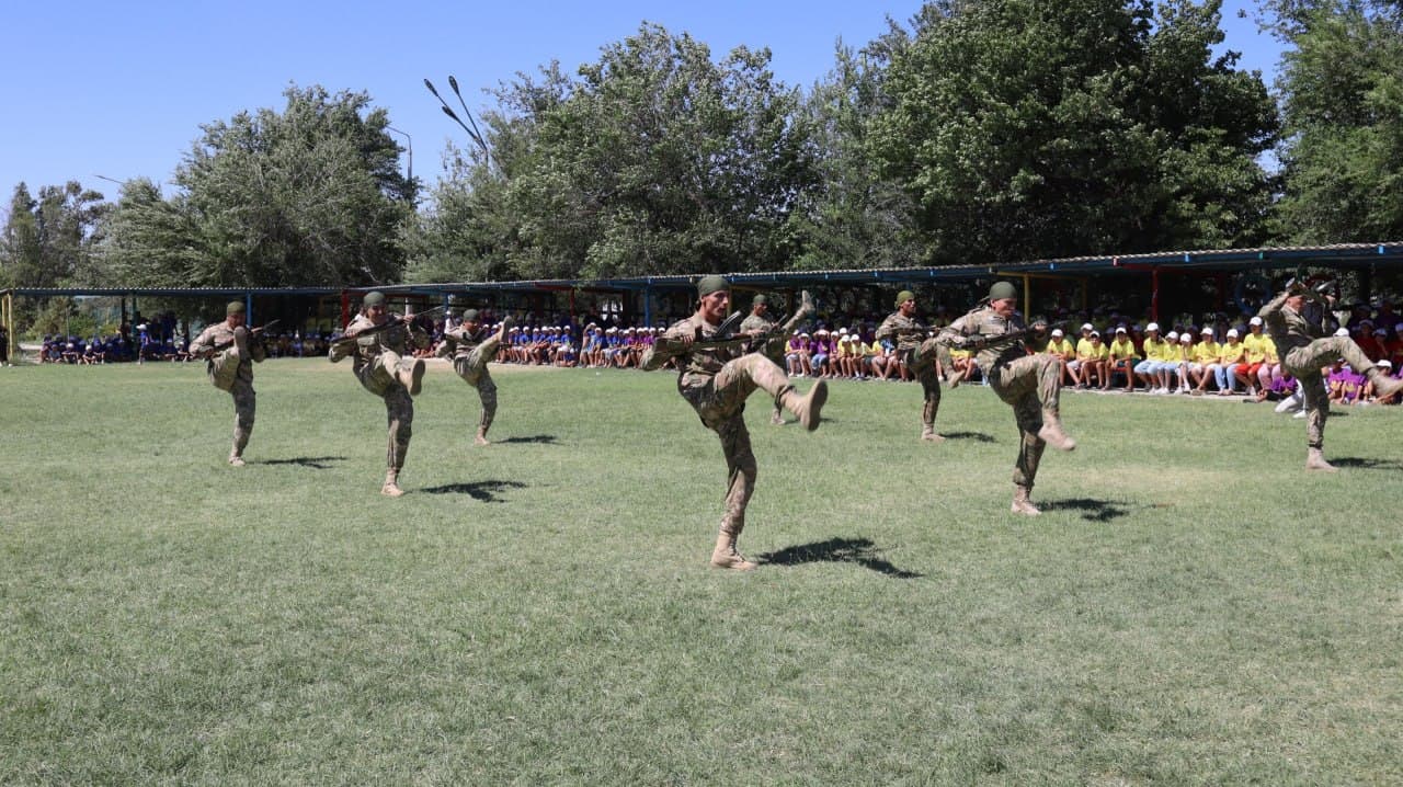 A Military-patriotic festival Held at a children's summer camp