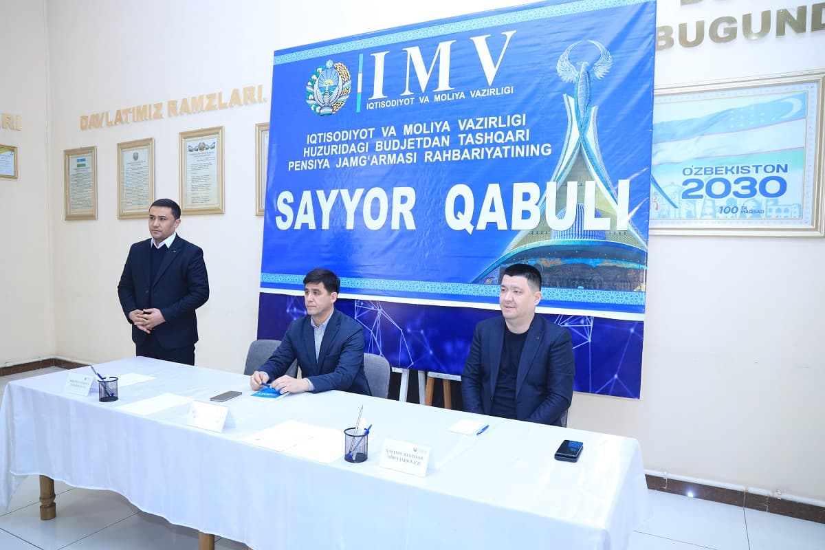 Joriy yilning 22-yanvar kuni Fargʻona viloyati, Buvayda tumani, "Beglar" MFY, 17-sonli Bolalar musiqa va sanʼat maktabi binosida Pensiya jamgʻarmasi ijro etuvchi direktori Murodbek Atadjanov tomonidan sayyor qabul oʻtkazildi