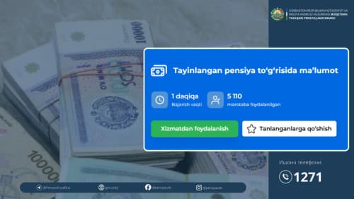 Pensiya tayinlashda hisobga olinmagan ish stajlaringiz toʻgʻrisida bilishni xoxlaysizmi?