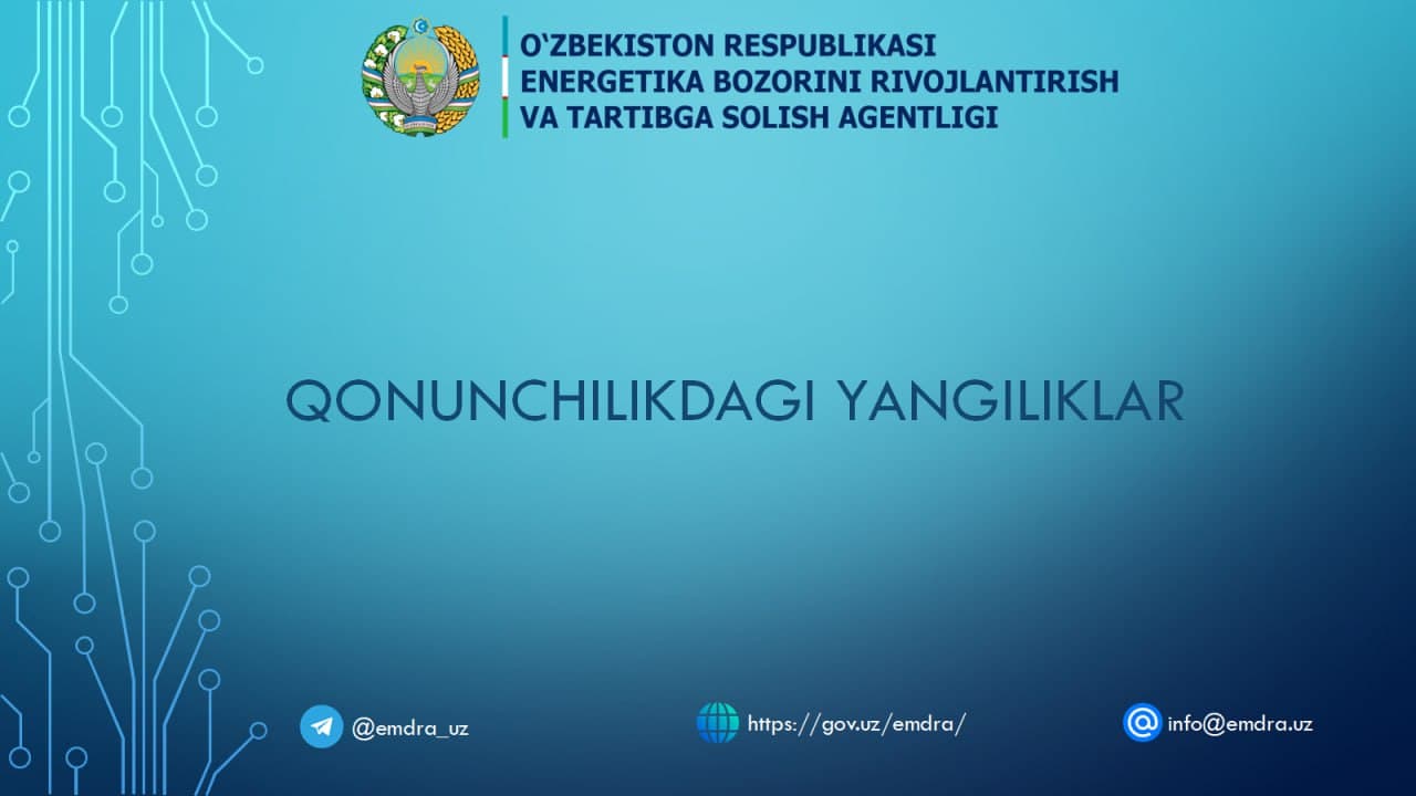 Qonunchilikdagi yangiliklar