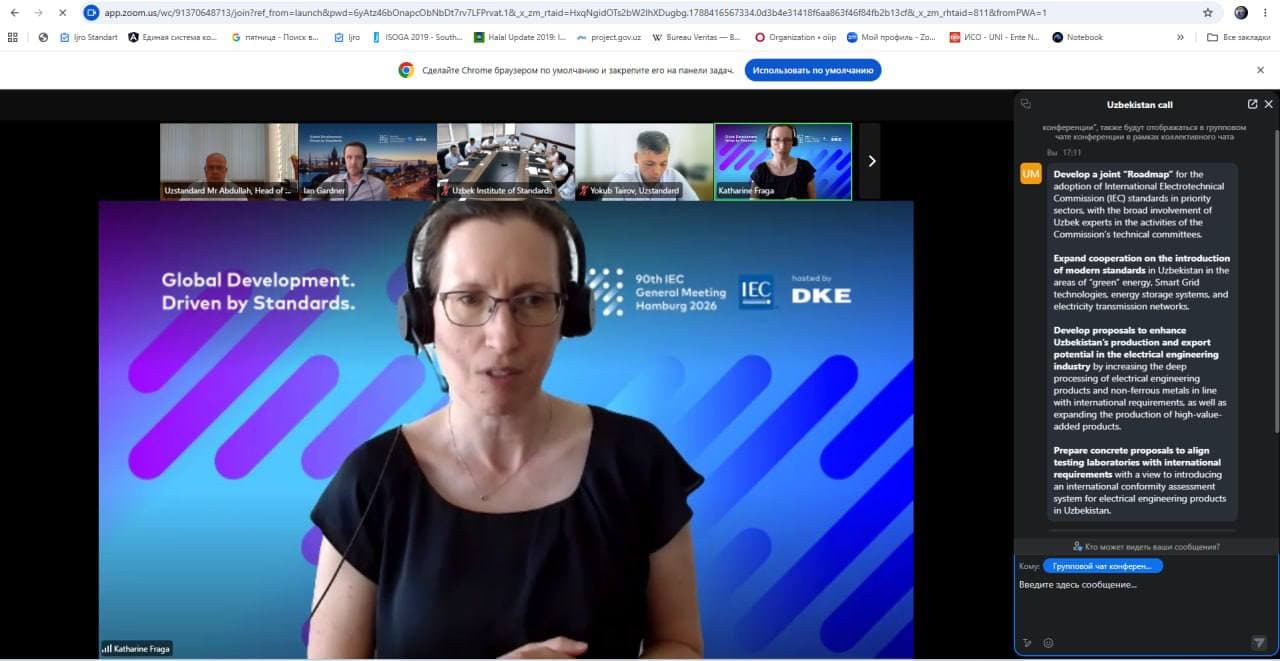 O‘zbekiston va IEC: elektrotexnika sohasida hamkorlikning yangi bosqichi