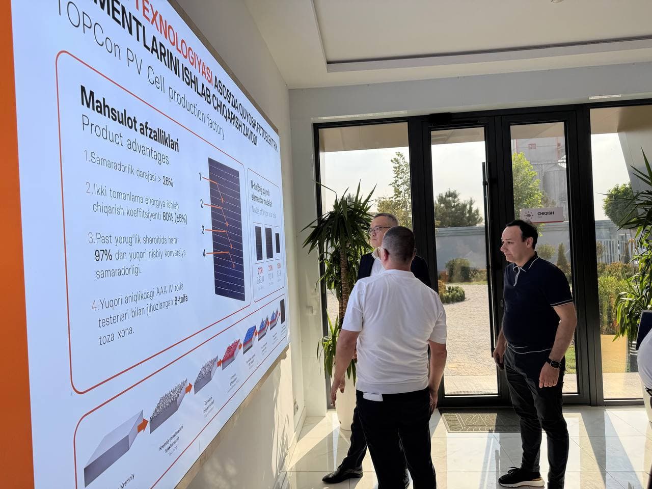 Yashil energiya va xalqaro brend: Agentlik direktori “Asia Powersun” korxonasi faoliyatini o‘rgandi
