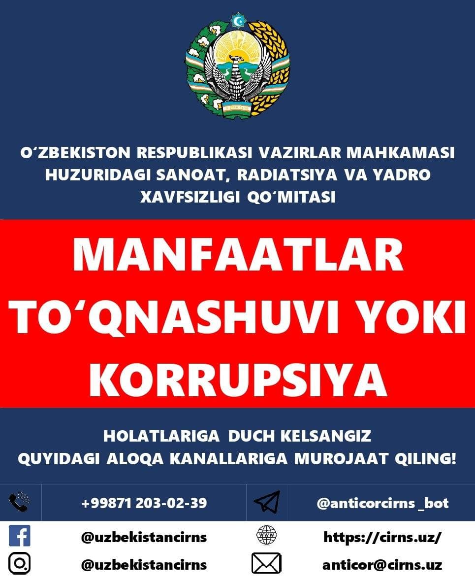 BIZ KORRUPSIYAGA QARSHIMIZ