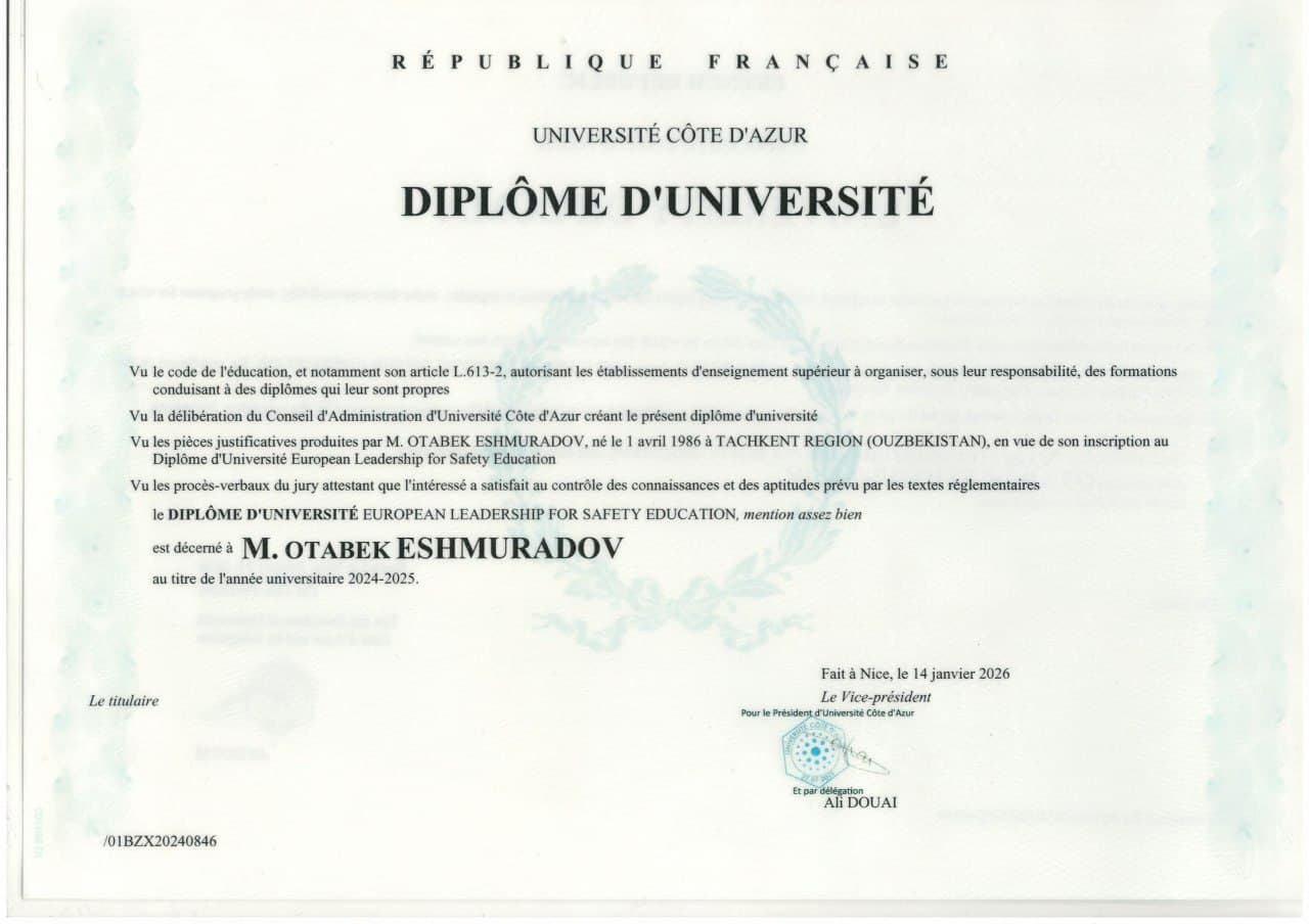 YADROVIY XAVFSIZLIK BO‘YICHA MALAKA OSHIRILDI