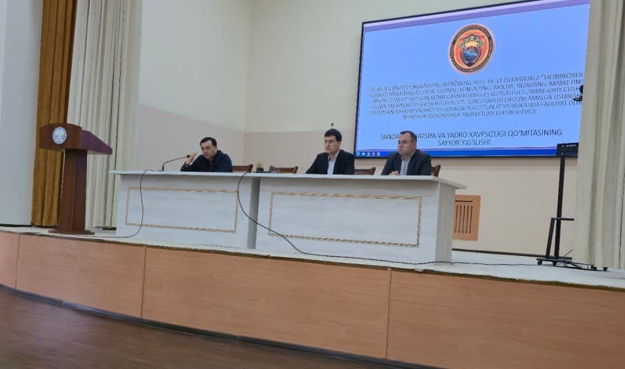 SANOAT XAVFSIZLIGI BO'YICHA TADBIRKOR BILAN UCHRASHUV