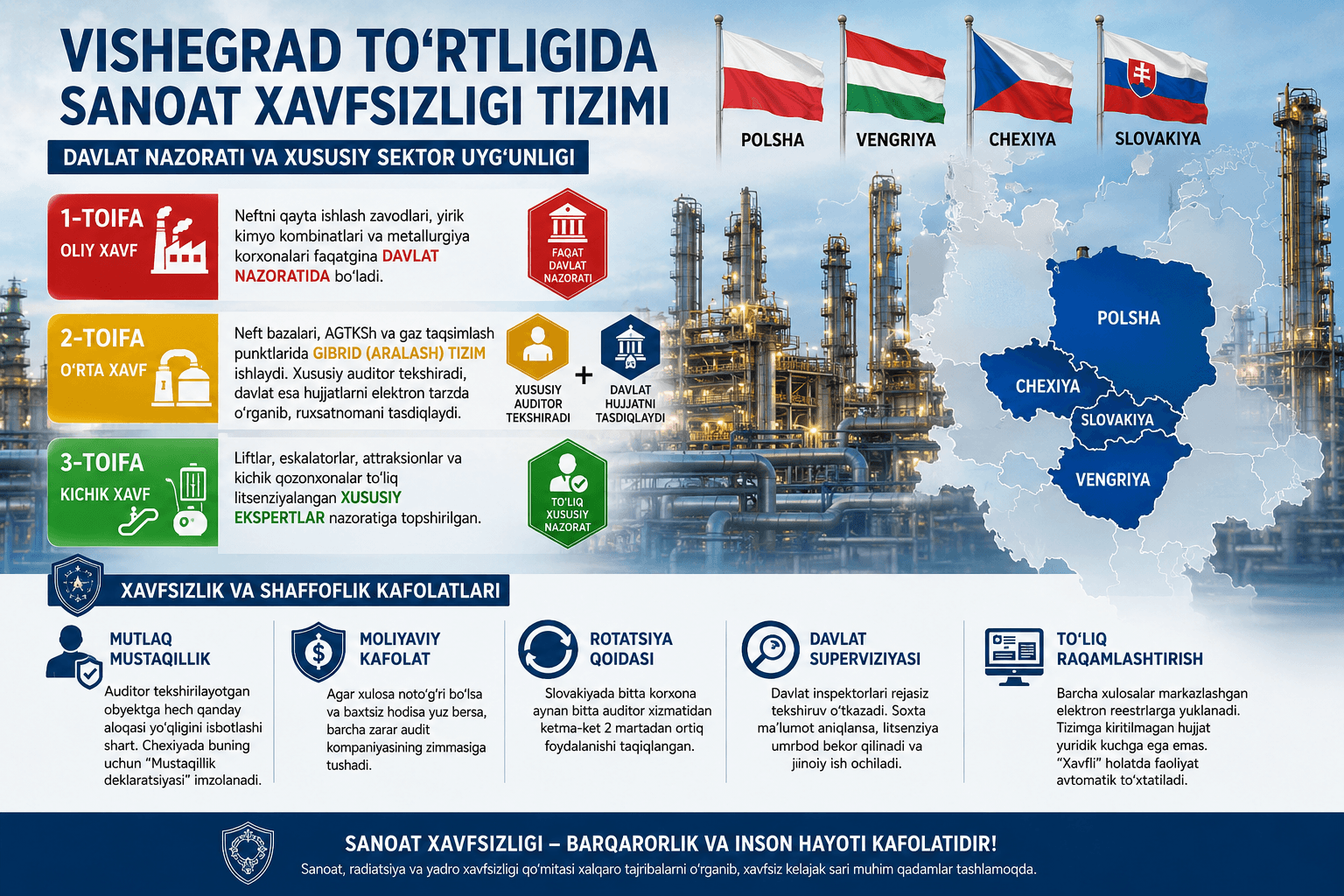 🌍 International Experience: How is Industrial Safety Ensured in the Visegrad Group Countries?