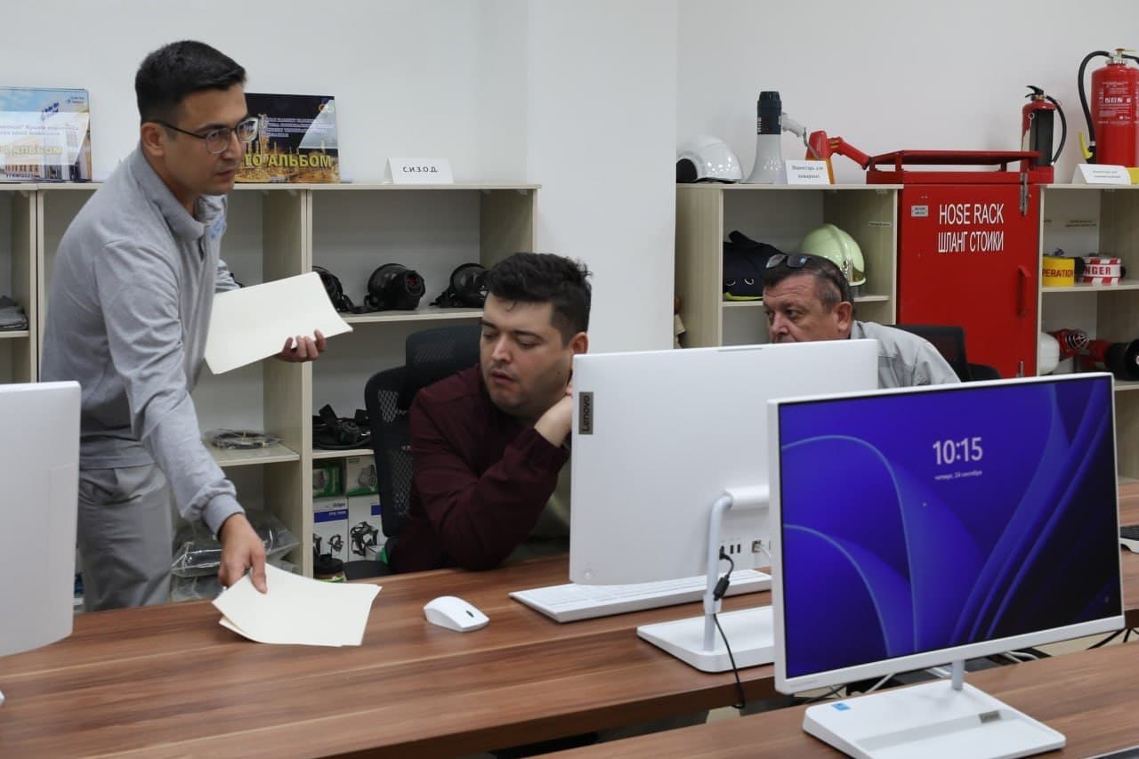 Ustyurt gaz-kimyo majmuasida sanoat xavfsizligi bo‘yicha attestatsiya o‘tkazildi