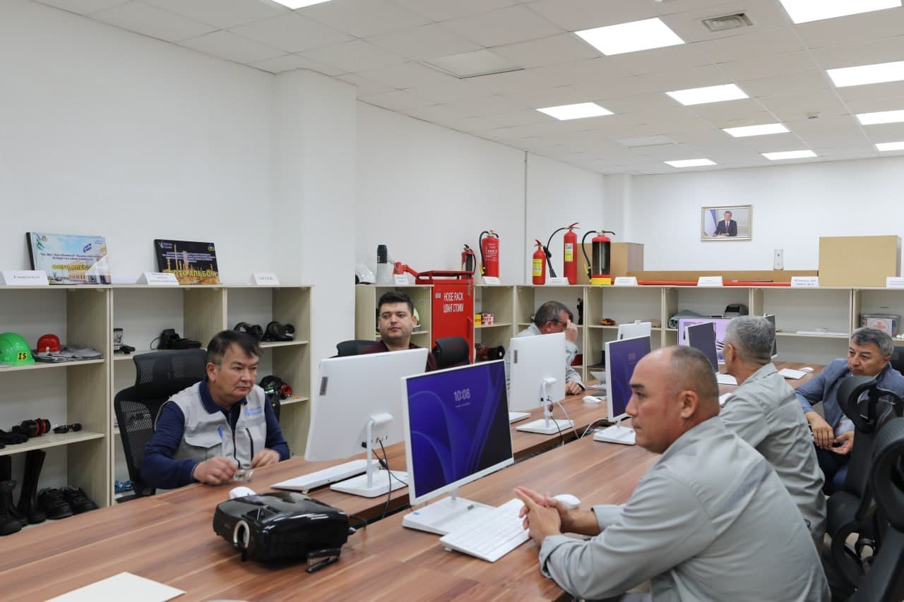 Ustyurt gaz-kimyo majmuasida sanoat xavfsizligi bo‘yicha attestatsiya o‘tkazildi