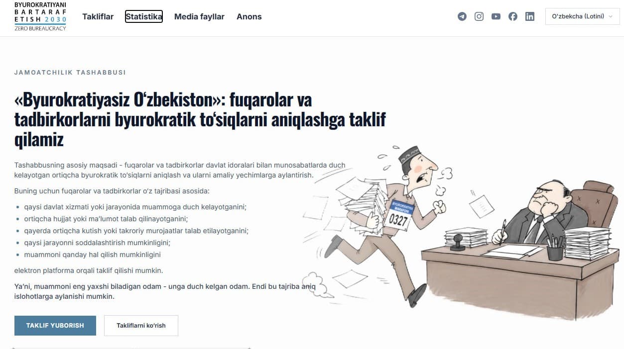 “Byurokratiyasiz O‘zbekiston” jamoatchilik tashabbusi
