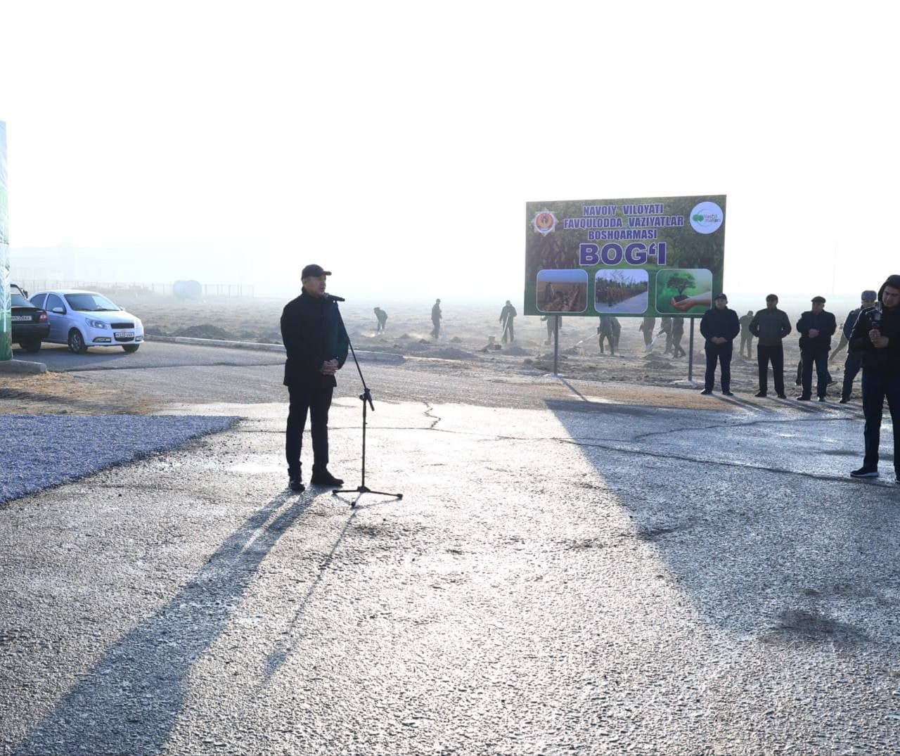 Navoiy viloyati Favqulodda vaziyatlar boshqarmasi 6 gektar yer maydonida bog' yaratdi