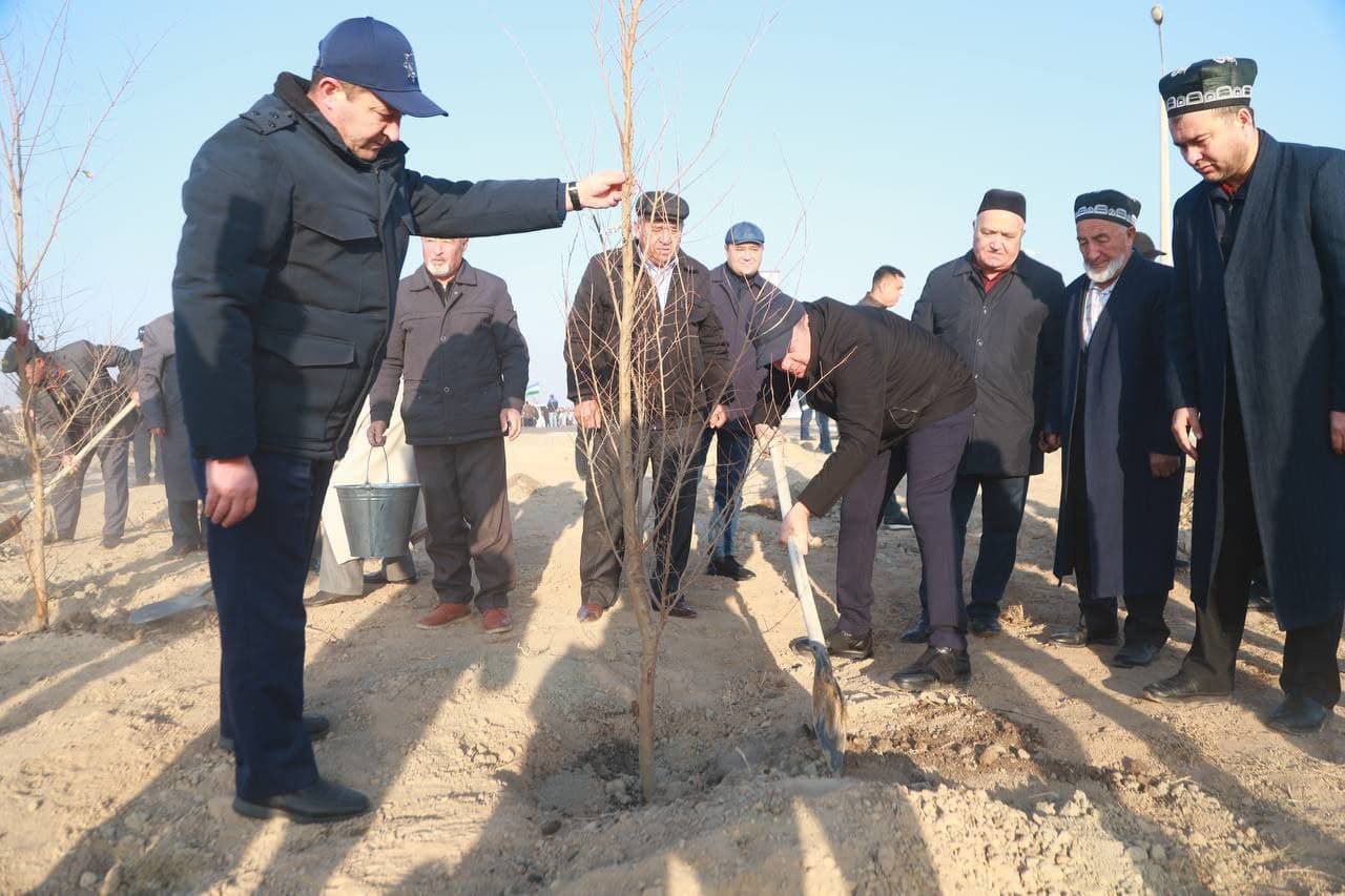 Navoiy viloyati Favqulodda vaziyatlar boshqarmasi 6 gektar yer maydonida bog' yaratdi
