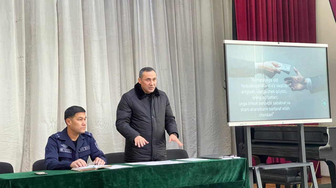 Korrupsiyaning oldini olishga qaratilgan profilaktik tadbirlar o‘tkazildi.