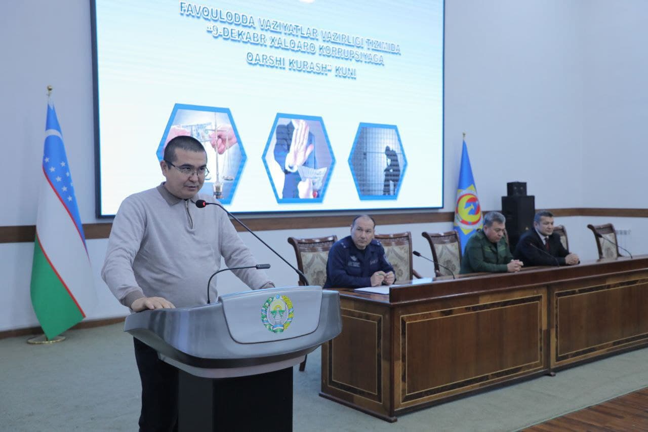 Favqulodda vaziyatlar vazirligi Markaziy apparati, hududiy bosh boshqarmalari, boshqarmalari va tarkibiy tuzilmalarida "Aksilkorrupsiya oyligi" doirasida profilaktik tadbirlar tashkil etildi
