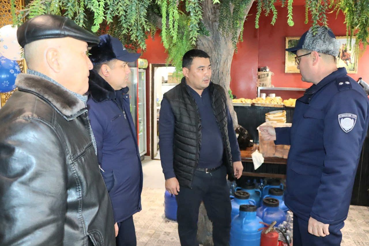 Qoraqalpog‘iston Respublikasi va Namangan viloyati FVB boshliqlari tomonidan Yangi yil bayrami tadbirlari o‘tkaziladigan obyektlarda profilaktik tadbirlar olib borilmoqda