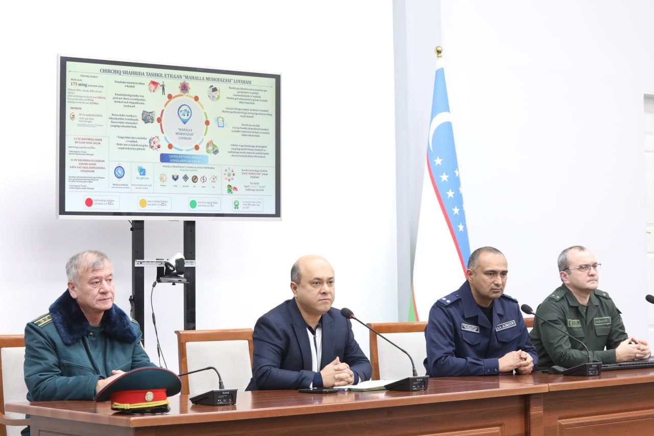 Bugun, 22-dekabr kuni Chirchiq shahar hokimligida Chirchiq shahrida “Mahalla muhofazasi” loyihasining amalga oshirilishi yuzasidan taqdimot boʻlib oʻtdi.