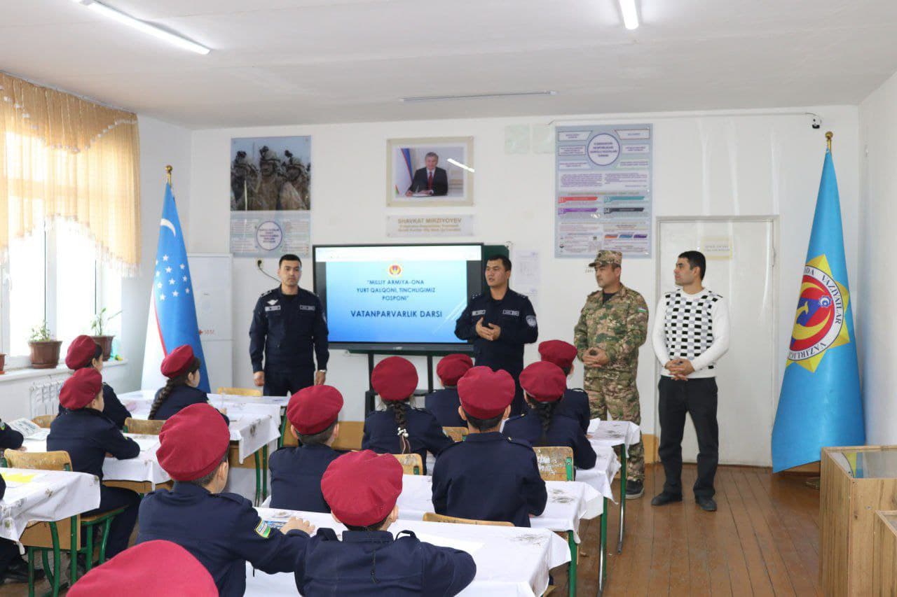 Andijon, Samarqand, Navoiy viloyatlari FVB hamda Maxsus muhandislik-qurilish boshqarmasi xodimlari tomonidan joylarda "Ochiq eshiklar kuni", "Vatanparvarlik soati", "Kelajak soati" ma'naviy-ma'rifiy tadbirlari o‘tkazildi