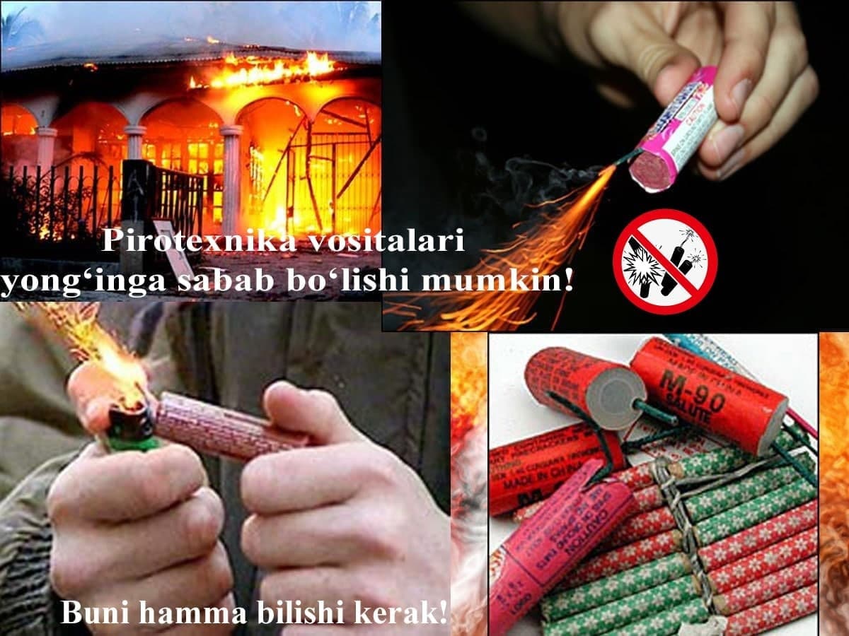 Pirotexnika vositalaridan ogoh bo‘ling!