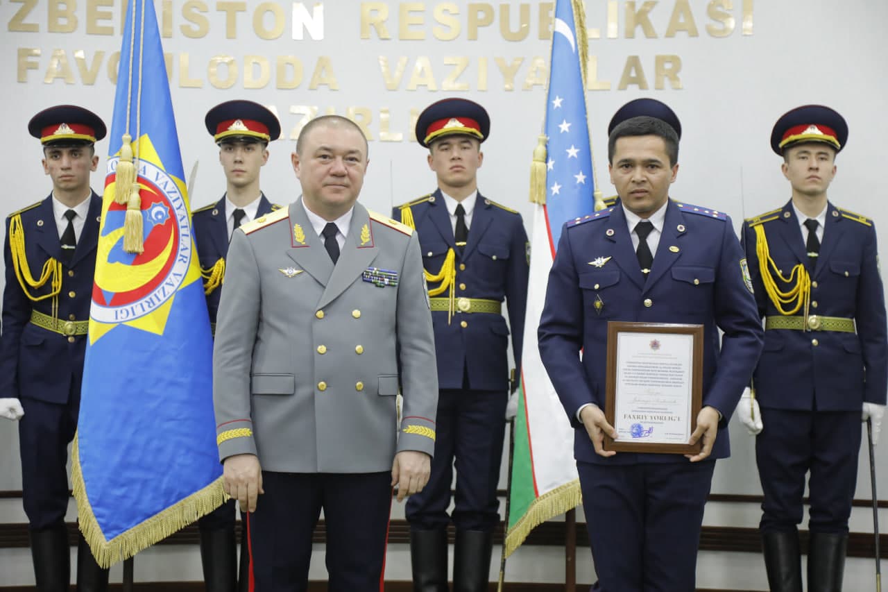 Oʻzbekiston Respublikasi Qurolli Kuchlari tashkil etilganligining 34 yilligi va Vatan himoyachilari kuni munosabati bilan Favqulodda vaziyatlar vazirligida tantanali tadbir oʻtkazildi