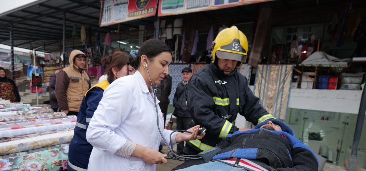 Buxoro viloyati FVB tomonidan Gʻijduvon tumanida joylashgan yirik savdo majmuasida maxsus-taktik o‘quv mashqlari o‘tkazildi
