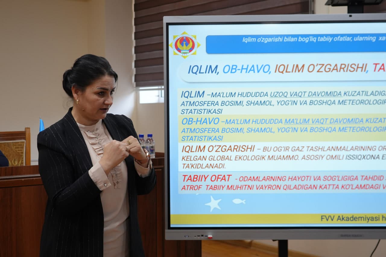 ФВВ Академияси ҳузуридаги Фуқаро муҳофазаси институти UNICEF ташкилоти билан ҳамкорликда “Иқлим ўзгаришларига бардошли мактаблар ва жамият” лойиҳавий дастури доирасида кенг кўламли тадбирларни олиб бормоқда