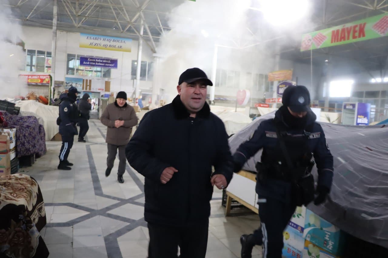 Қорақалпоғистон Республикаси ФВБ томонидан дахлдор ташкилотлар билан ҳамкорликда “Нукус” деҳқон бозорида ўқув-машғулоти ўтказилди