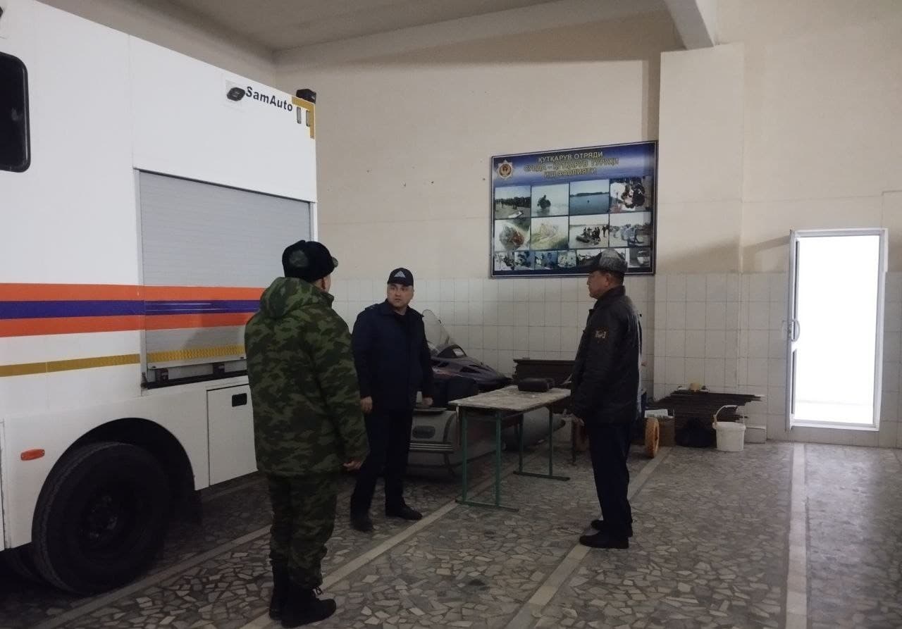 Фавқулодда вазиятлар вазирининг биринчи ўринбосари полковник С.Т.Зупаров Қорақалпоғистон Республикасида жойлашган бир нечта қутқарув қисмларининг жанговар шайлигини текширди