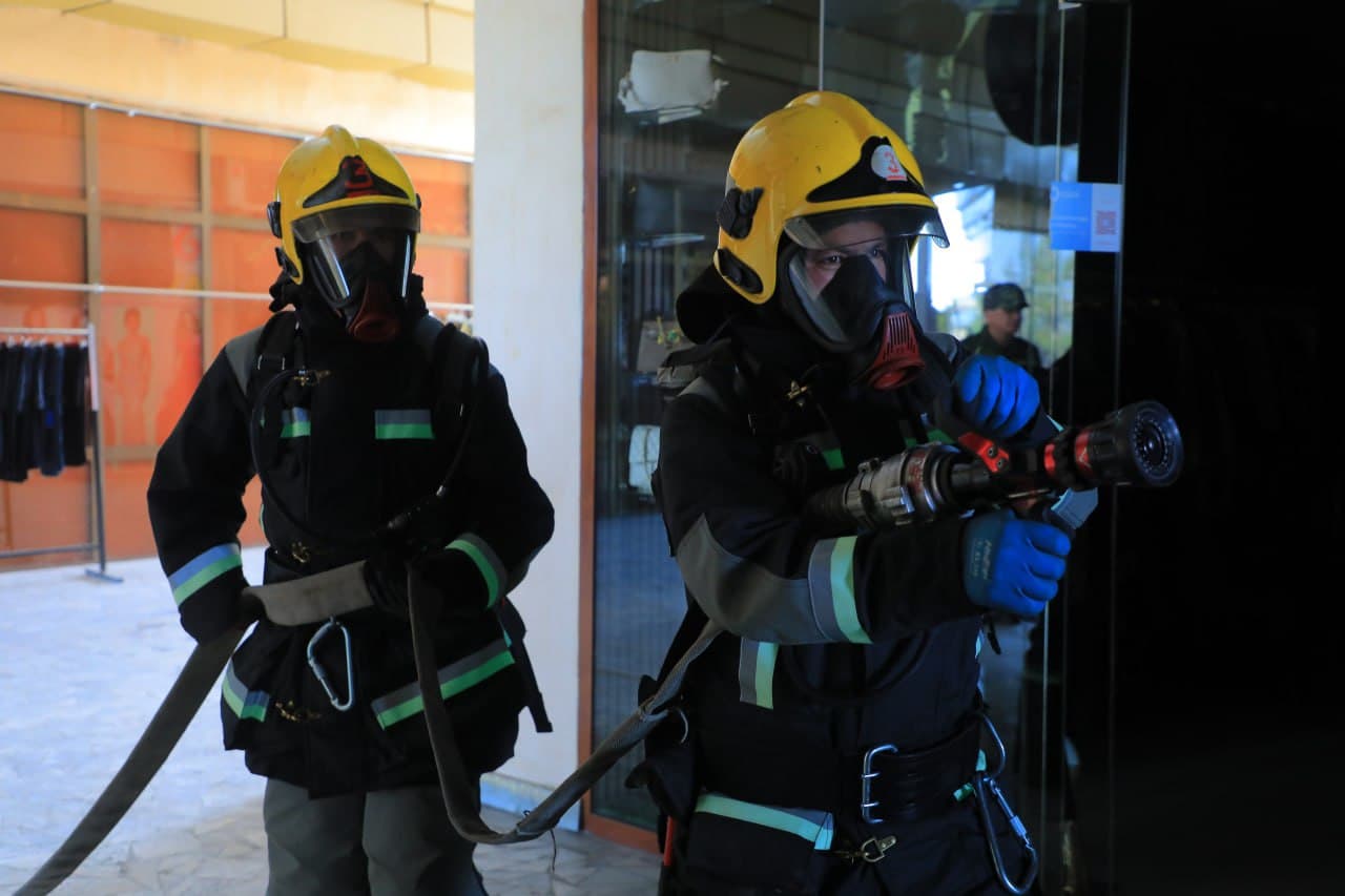 Samarqand viloyati FVB tomonidan Samarqand shahrida joylashgan ''Shodiyona'' savdo majmuasida maxsus-taktik o‘quv mashqi o‘tkazildi