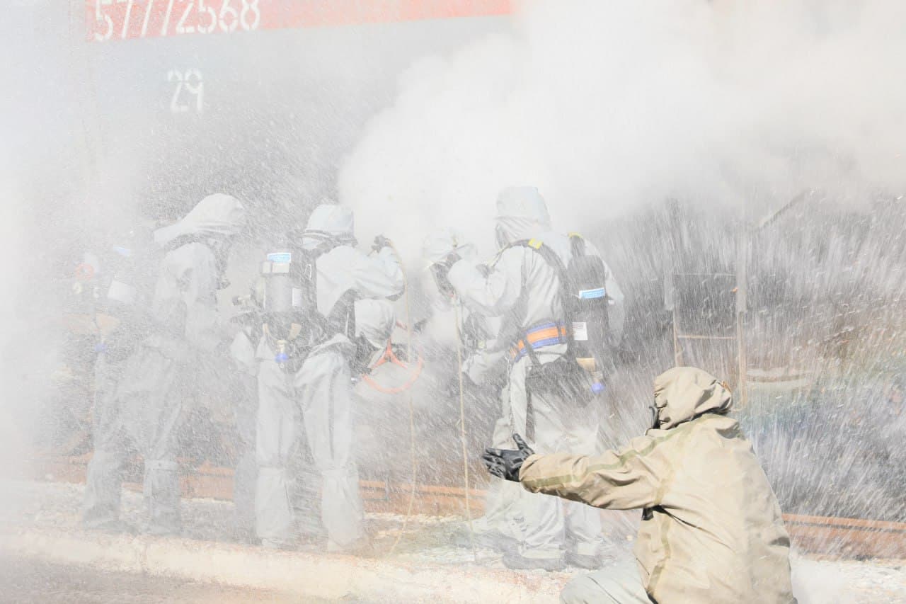 Тошкент вилояти Фавқулодда вазиятлар бош бошқармаси томонидан тегишли ташкилотлар билан ҳамкорликда “Maksam-Chirchiq” АЖ ҳудудида махсус-тактик ўқув машқи ўтказилди