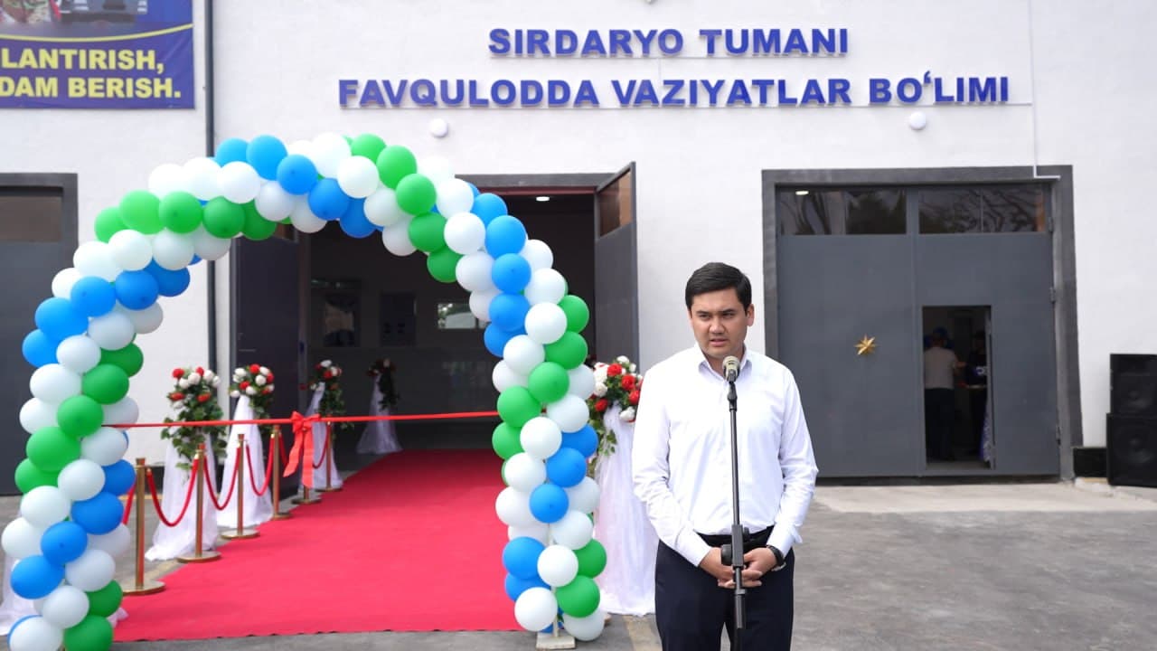 Sirdaryo tumani Favqulodda vaziyatlar boʻlimi binosi kapital taʼmirlanib foydalanishga topshirildi