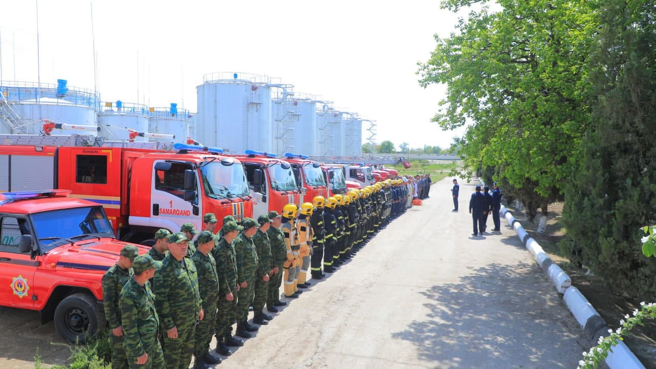 Самарқанд ва Жиззах вилоятлари ФВБ томонидан нефт базаларида махсус-тактик ўқув машқлари ўтказилди