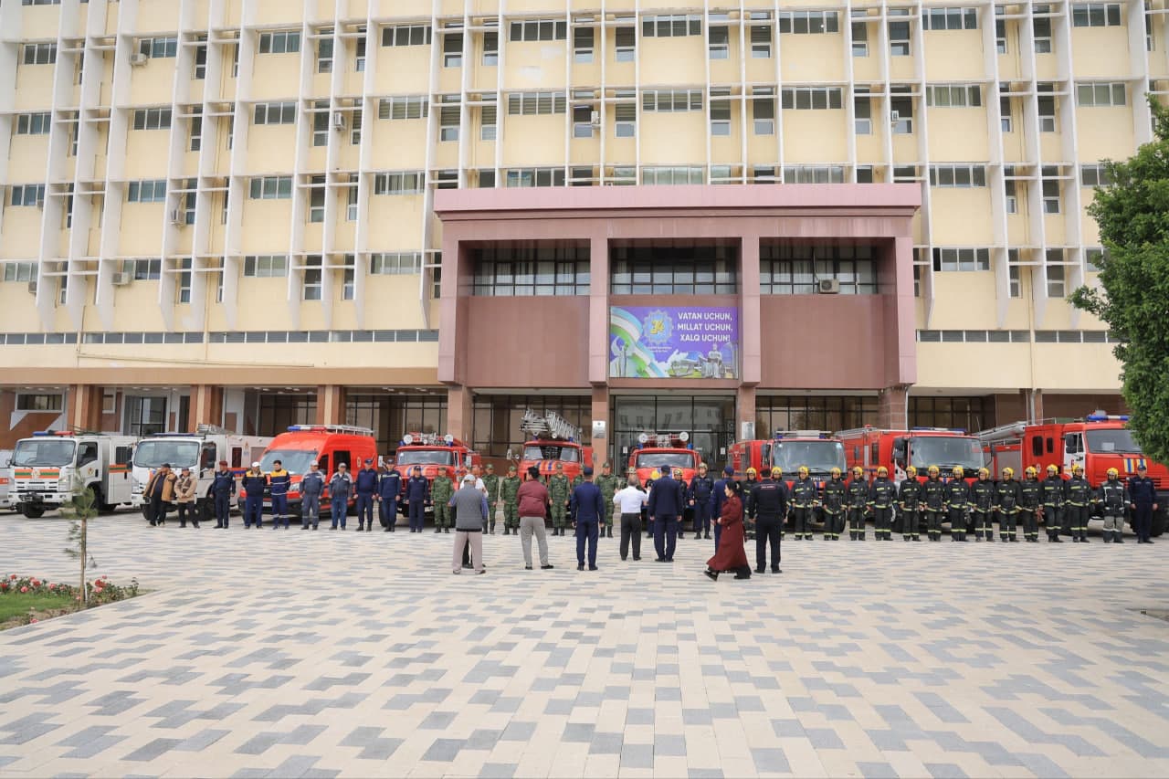Buxoro viloyati FVB tomonidan Favqulodda vaziyatlar davlat quyi tizimiga kiruvchi korxona va tashkilotlar bilan hamkorlikda Buxoro davlat texnika universitetida maxsus-taktik o‘quv mashqi o‘tkazildi