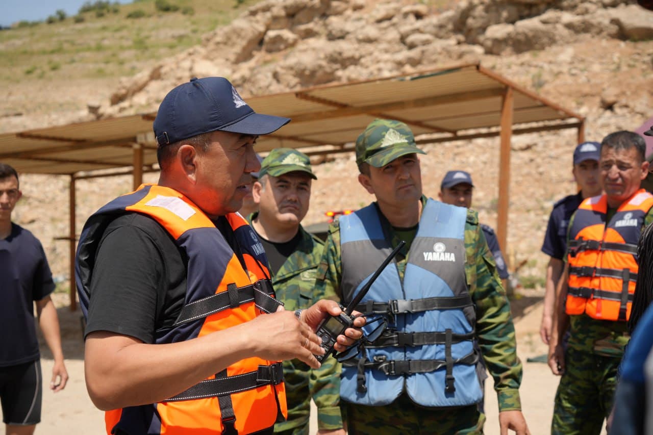 Qashqadaryo viloyati FVB tomonidan Shahrisabz tumanidagi “Hisorak” suv omborida maxsus o‘quv-amaliy mashg‘uloti o‘tkazildi