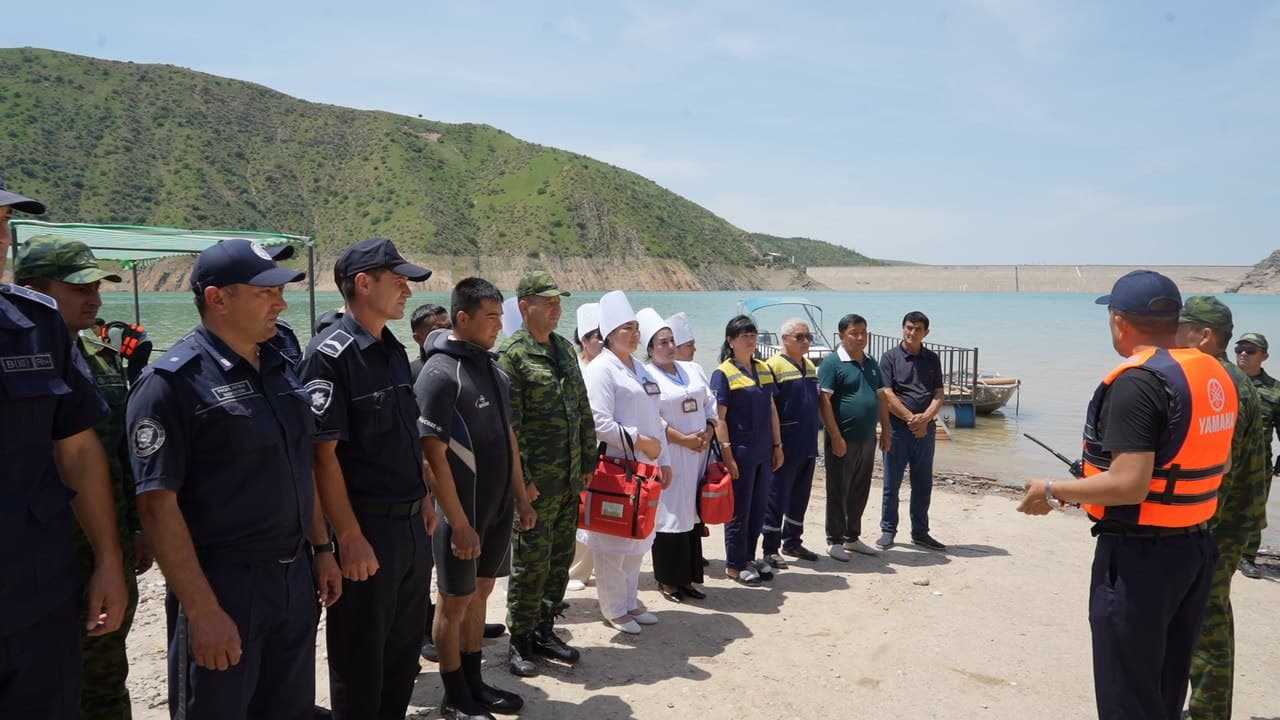 Qashqadaryo viloyati FVB tomonidan Shahrisabz tumanidagi “Hisorak” suv omborida maxsus o‘quv-amaliy mashg‘uloti o‘tkazildi