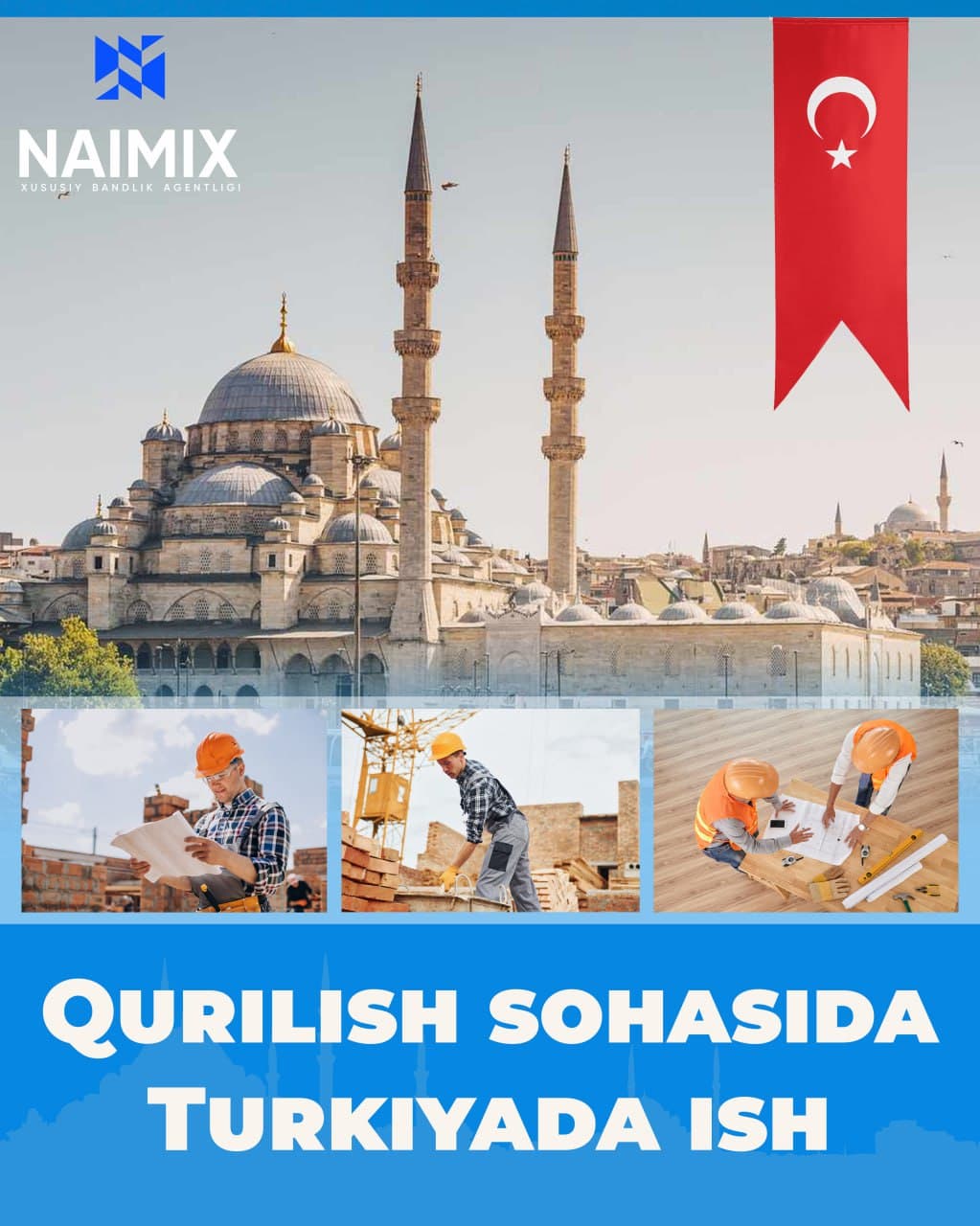 Qurilish sohasida Turkiyada ish