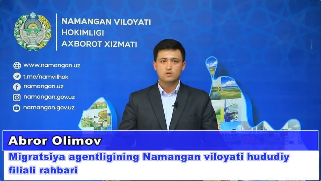 Наманган вилоятида ташқи меҳнат миграцияси соҳасида амалга оширилган ишлар ҳолати тўғрисида МАЪЛУМОТ