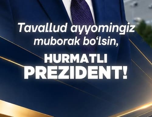 Bugun Oʻzbekiston Respublikasi Prezidenti Shavkat Miromonovich Mirziyoyevning tavallud ayyomi.