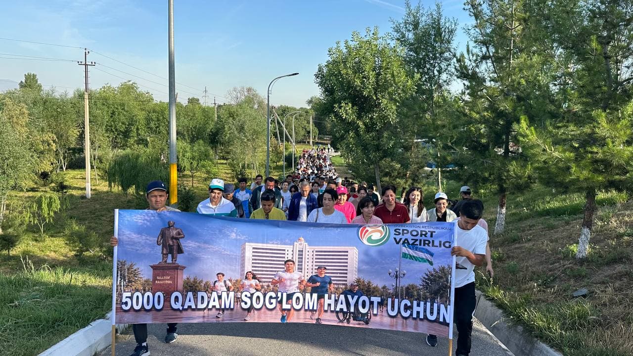 Jizzaxda Salomatlik Bayrami: 5000 Qadam va Barkamollik Sari