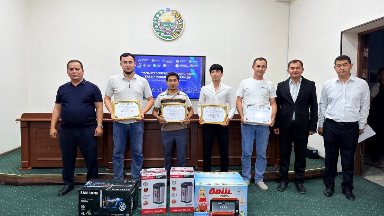 Sharof Rashidov tumanida “Yangi O‘zbekiston bunyodkorlari – 2026” kasbiy mahorat milliy tanlovining tuman bosqichi muvaffaqiyatli yakunlandi