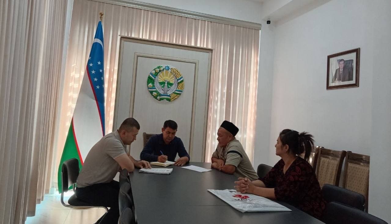 Sharof Rashidov tumani Xalq qabulxonasida tasdiqlangan reja-grafik asosida tuman hokimi, uning o‘rinbosarlari va vakillari tomonidan fuqarolar qabuli o‘tkazilmoqda