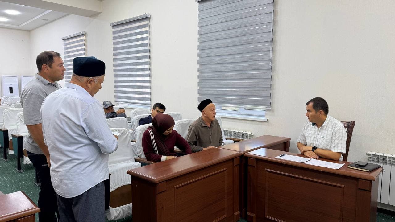 SHAROF RASHIDOV TUMANIDA HAR HAFTA FUQAROLAR QABULI O‘TKAZILADI