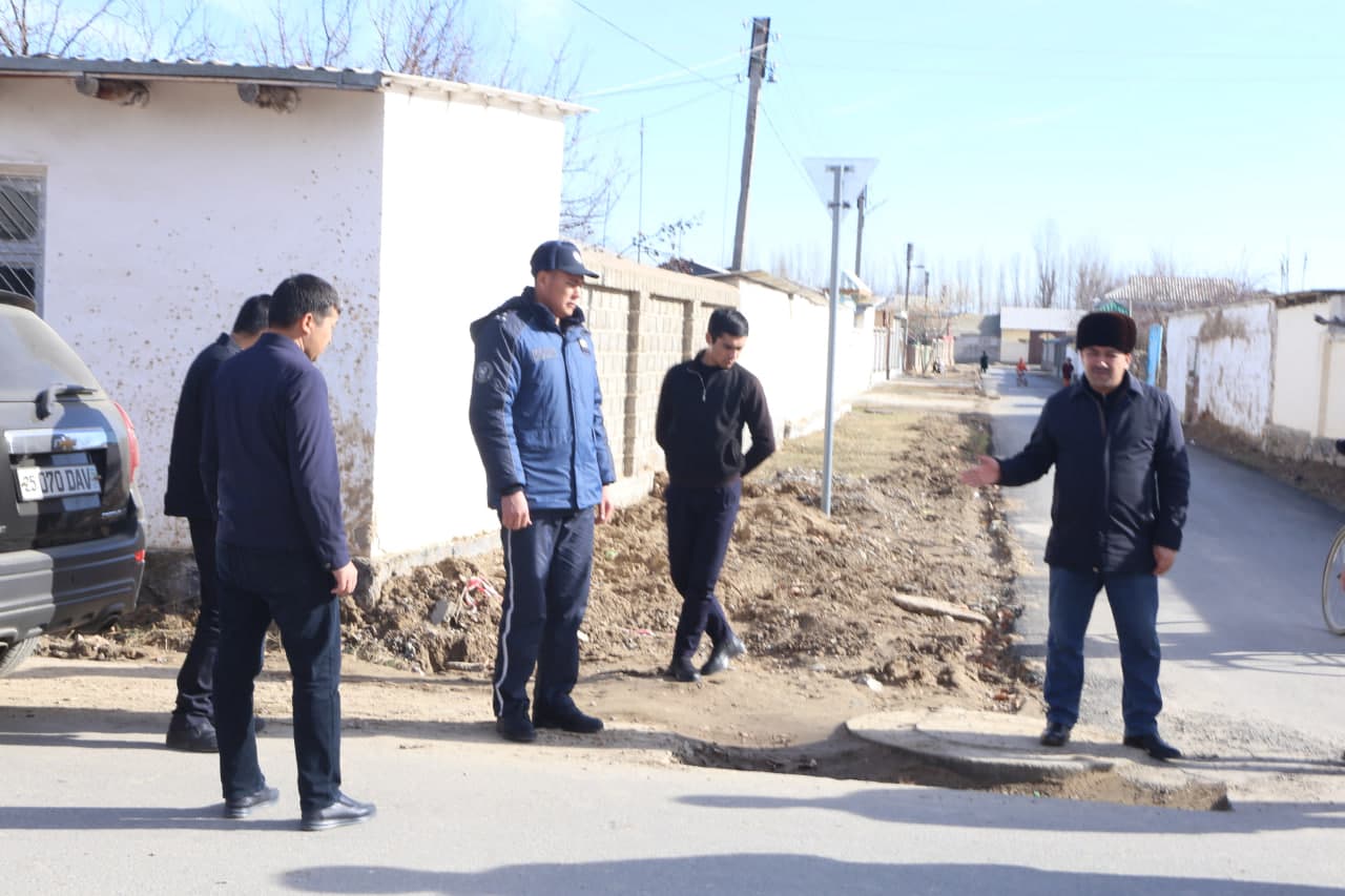 Paxtakor tumani rahbarlari hududlarda o‘rganish ishlarini olib borishdi