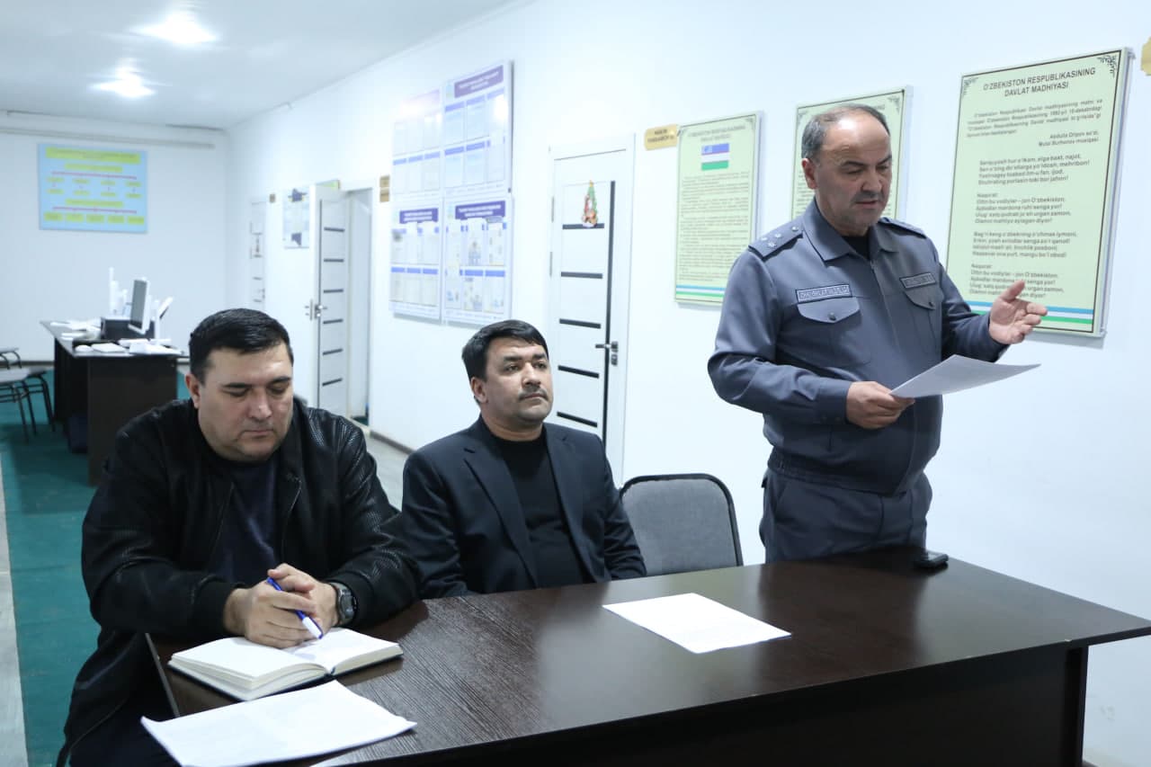 Paxtakor tumanida jinoyatchilikning oldini olish masalalari muhokama qilindi