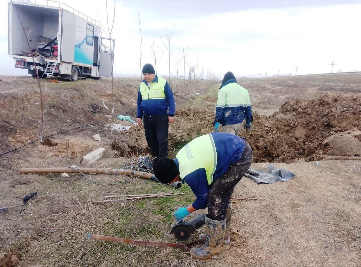 Suv ta’minoti korxonasi xodimlari tomonidan 24 soatlik uzluksiz ish rejimida aholiga qulaylik yaratmoqda