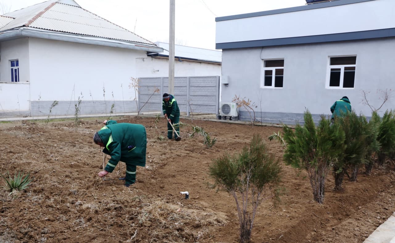 Chamanzor mahallasida obodonlashtirish ishlari o‘rganildi