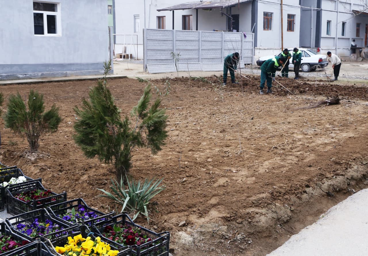 Chamanzor mahallasida obodonlashtirish ishlari o‘rganildi