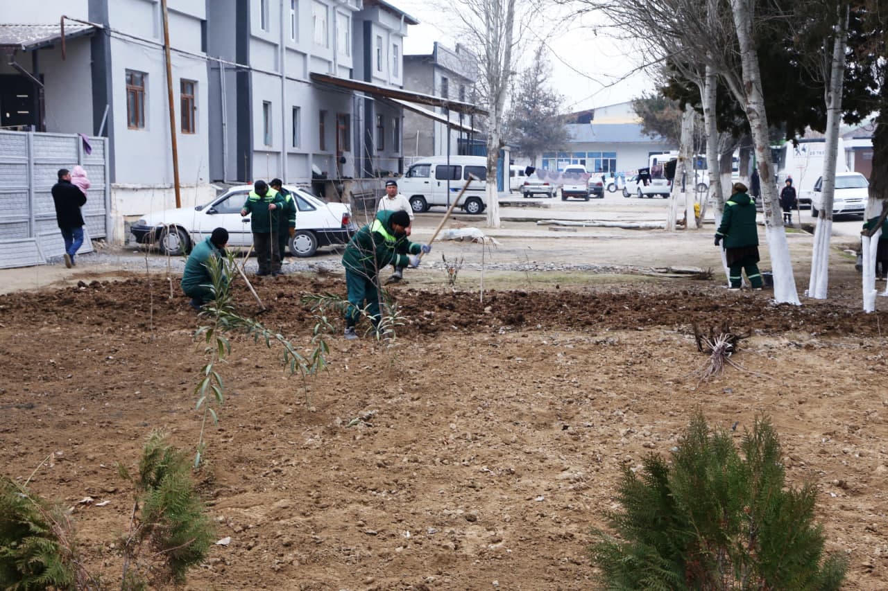 Chamanzor mahallasida obodonlashtirish ishlari o‘rganildi